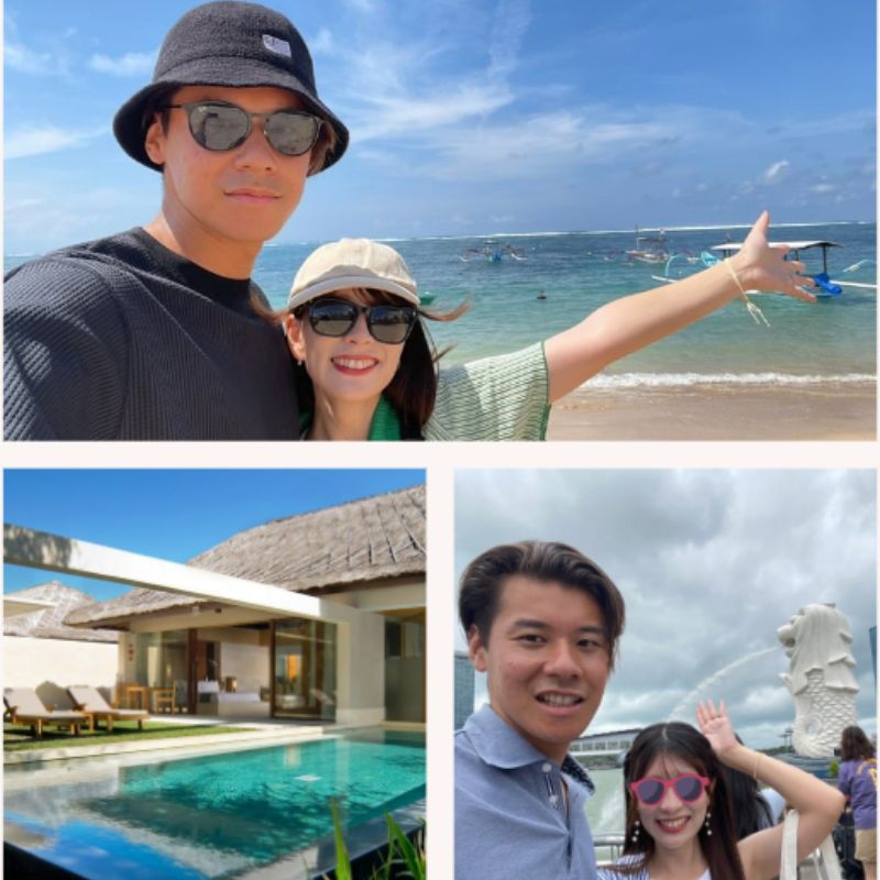 バリ島とシンガポールでの新婚旅行のご様子