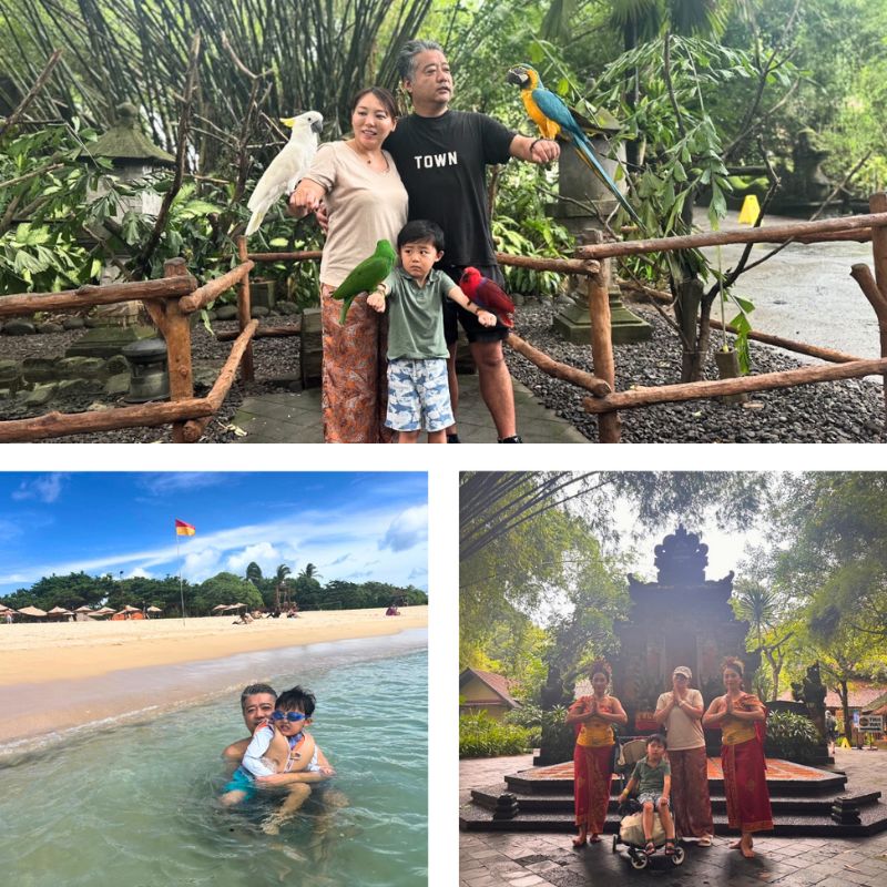 バリ島6日間の家族旅行でのご様子