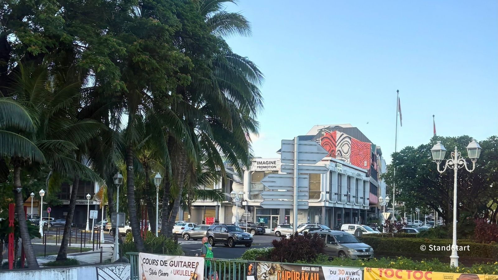 タヒチ島の街並み