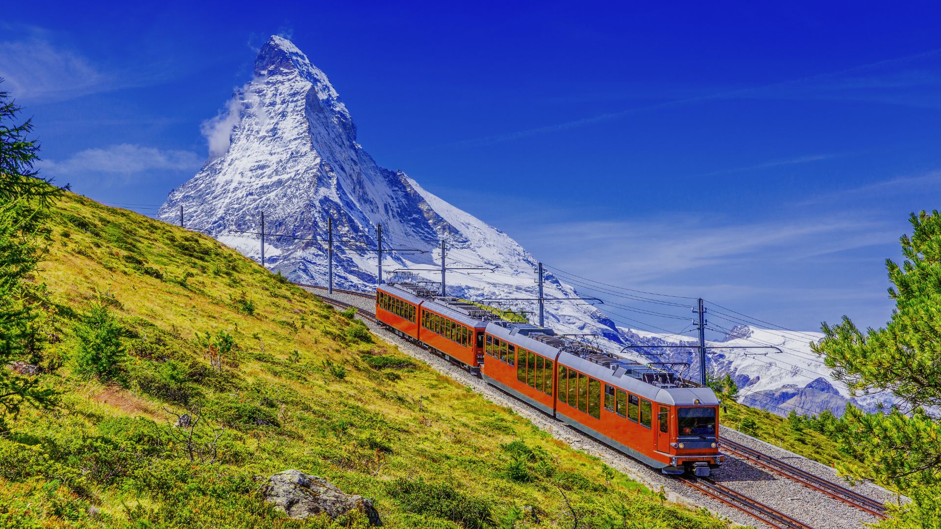 スイス旅行をイメージした風景