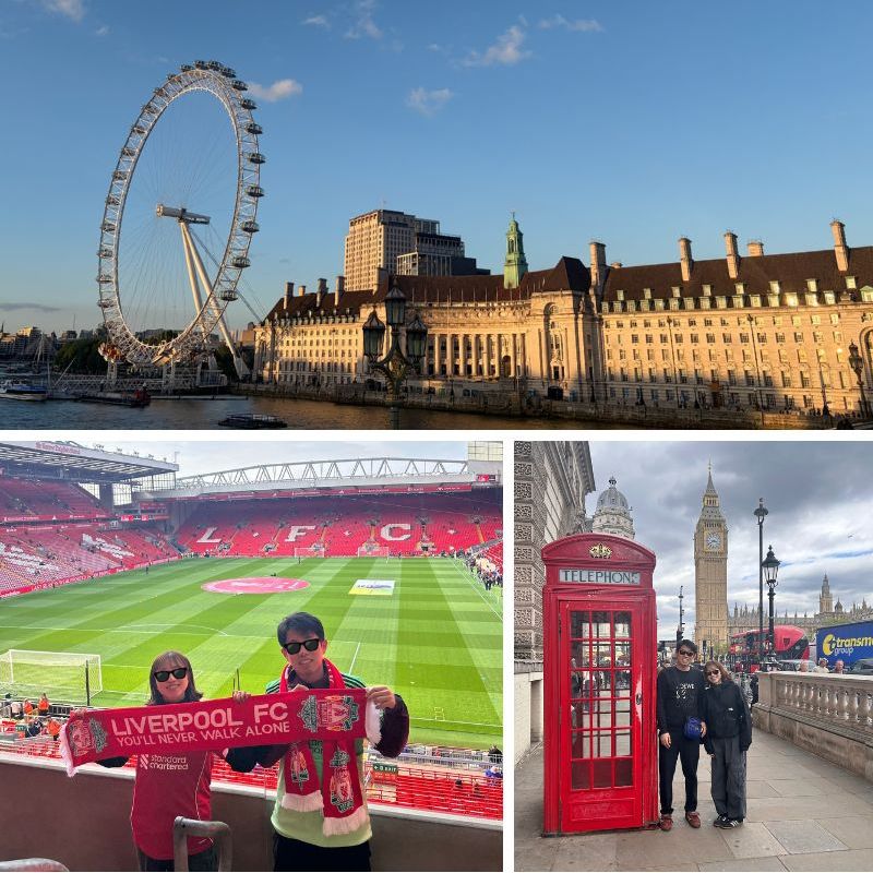 イギリスでのハネムーンの写真