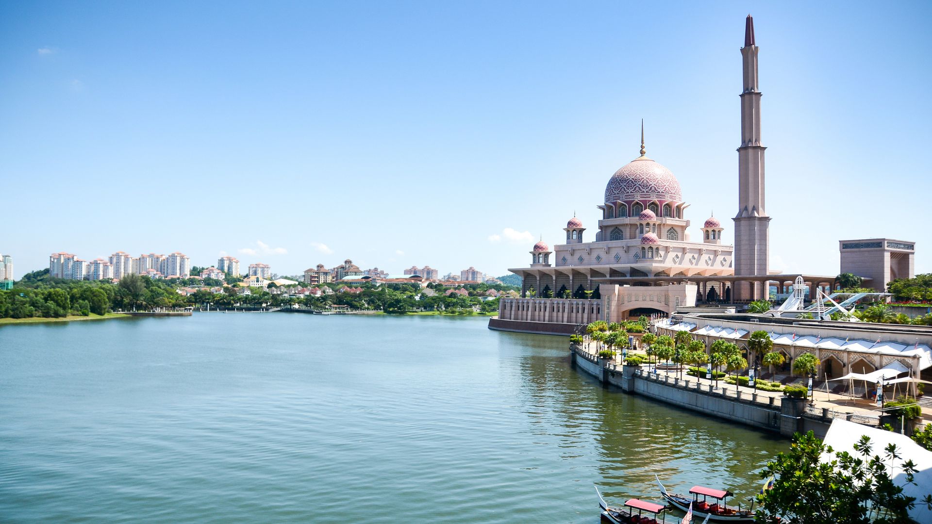 マレーシア旅行をイメージした都市と南国の風景
